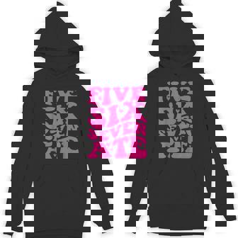 Five Six Seven Ate Cheer Cheerleader Cheer Era Pink Print Hoodie - Monsterry