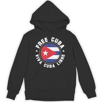 Free Cuba Viva Cuba Libre Cuban Flag Cubano Pride Hoodie - Thegiftio UK