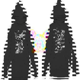 French Bulldog Dog Colorful Pop Art Rainbow Colors Bulldogs Unisex Hoodie | Mazezy