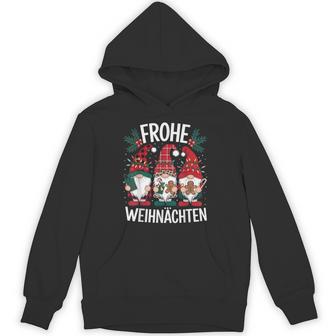 Frohe Weihnachten German Gnome Christmas Xmas Holiday Hoodie | Mazezy