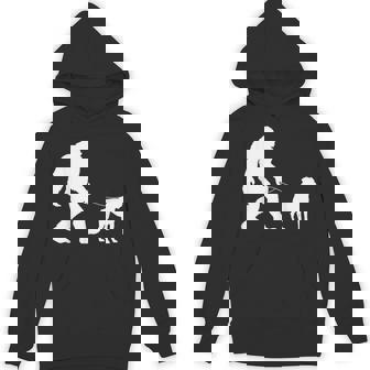 Fun Bigfoot Sasquatch Walking Boxer Dog Gag Hoodie | Mazezy