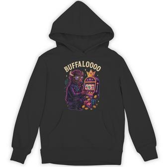 Buffaloooo Casino Buffalo Slot Machine Graphic Hoodie - Thegiftio UK