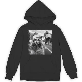 Christmas Raccoon Raccoon Selfie With Bigfoot Hoodie - Thegiftio UK