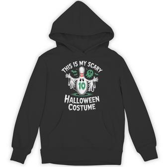 Ghost Bowling League Team Halloween Humor Hoodie | Mazezy