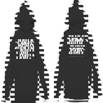 Grandma's Favorite Black Modern Classic Crew Neck Hoodie | Mazezy