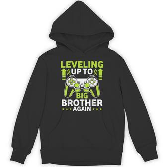 Leveling Up To Big Brother Again Big Bro Announcement Hoodie - Thegiftio UK