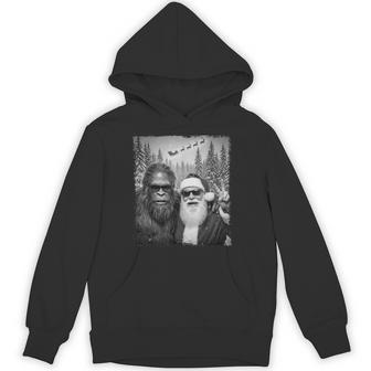 Sasquatch Meme Cool Selfie With Santa Christmas Xmas Hoodie | Seseable UK