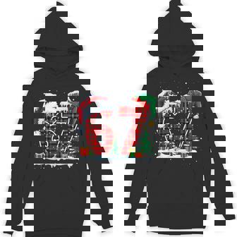 Six Seven 6 7 Meme 67 Christmas Red Plaid Xmas Pajamas Hoodie - Monsterry