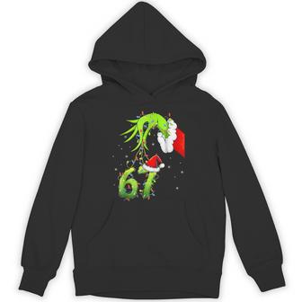 Six Seven 6 7 Meme 67 Xmas Hand Christmas Costume Hoodie | Seseable UK