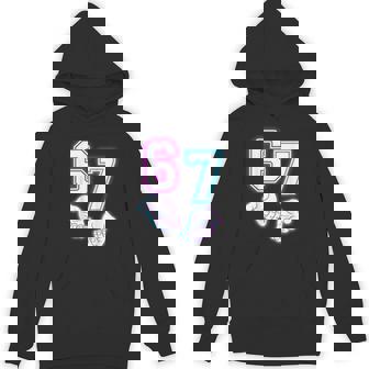 Six Seven 6 7 Meme Gen Alpha Slang 6 7 Glowing Hands Hoodie | Seseable UK