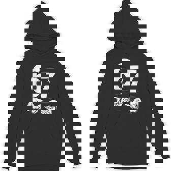 Six Seven 6 7 Meme Gen Alpha Slang 6 7 Hands Hoodie | Mazezy