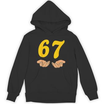 Six Seven 6 7 Meme Hands Gen Alpha Slang Hoodie - Thegiftio UK
