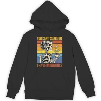 Skeleton Migraine Awareness Headache I Have Migraines Hoodie - Thegiftio UK