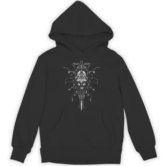 Futuristic Circuit Board Abstract Geometric Hoodie - Thegiftio UK