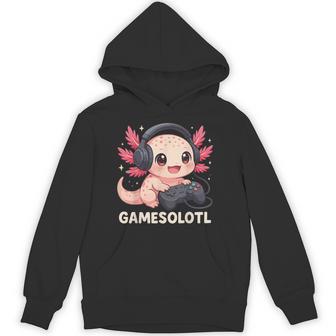 Gamesolotl Axolotl Gamer Gaming Anime Hoodie - Monsterry