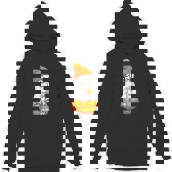 Ghost With Bubble Tea And Pumpkin Halloween Hoodie | Mazezy