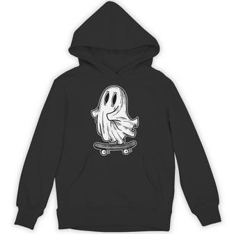 Ghost Skateboarder Blackwork Hoodie - Thegiftio UK