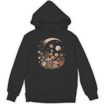 Goblincore Dark Cottage Core Moon Mushrooms Aesthetic Hoodie | Seseable UK