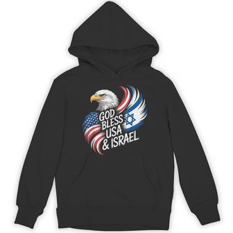 God Bless Usa & Israel Support Patriotic Hoodie - Thegiftio UK