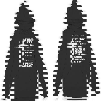 My God Is Stronger Than Cancer Cancer Awareness Christian Hoodie - Thegiftio