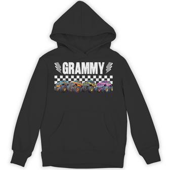 Grammy Retro Monster Truck Family Crew Birthday Matching Hoodie - Thegiftio UK