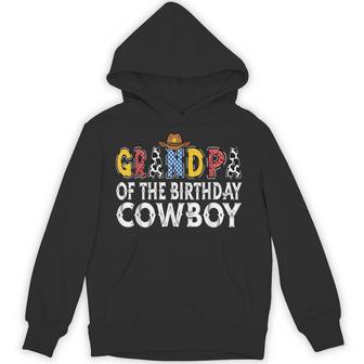 Grandpa 1St Birthday Cowboy Western Grandpa Birthday Boy Hoodie - Thegiftio UK