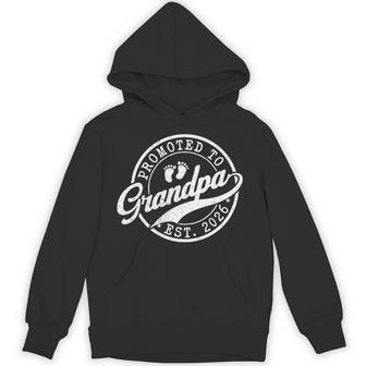 Grandpa Est 2026 Announcement Promoted To Grandpa Hoodie - Thegiftio UK