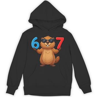 Groundhog Six Seven Drip 67 Meme 6-7 Groundhog Day Hoodie - Thegiftio