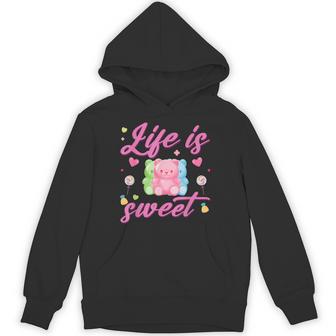 Gummy Bear Life Is Sweet Candy Gummy Bear Hoodie - Thegiftio UK