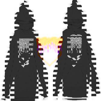 Halloween Baseball Home Plate Drip Baseball Lifestyle Boys Hoodie | Mazezy