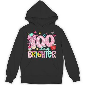 Happy 100 Days Brighter For Students 100 Days Of School Hoodie | Mazezy