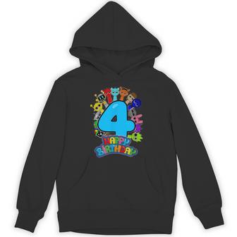 Happy 4Th Birthday Sprunky Simon Funbot Oren Pinki Hoodie - Thegiftio UK
