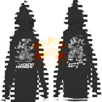 Happy Thanksgiving Turkey Family Dinner Thanksgiving Hoodie | Mazezy