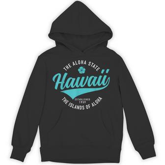 Hawaii The Aloha State Hawaiian Islands Souvenir Vintage Hoodie | Mazezy