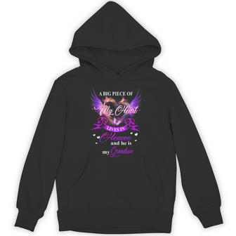 My Heart Lives In Heaven And He Is My Grandson Remember Love Hoodie - Thegiftio UK