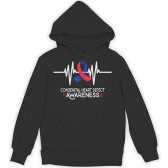 Heartbeat Chd Congenital Heart Defect Awareness Month Hoodie - Thegiftio UK