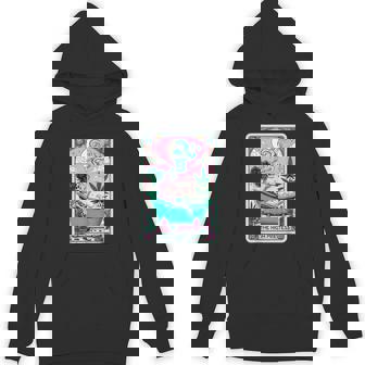 The High PriestEss Retro Skeleton Cannabis Weed Tarot Card Hoodie - Thegiftio