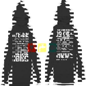 I'm Just Here For The Hookups Camp Rv Camper Camping Hoodie - Thegiftio