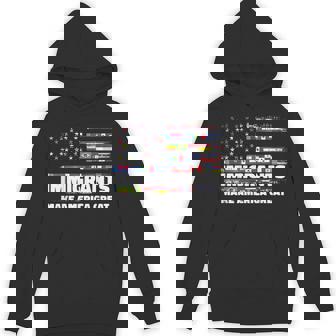 Immigrants Make America Great Immigrants Mexico Usa Flag Hoodie - Monsterry