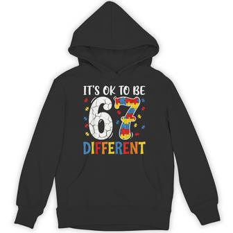 It's Ok To Be Different 67 Six Seven Puzzle Autism Awareness Hoodie - Thegiftio UK