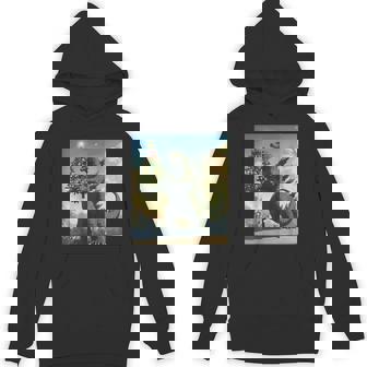 Japanese Monster Kaiju Carrying Christmas Tree Hoodie - Monsterry