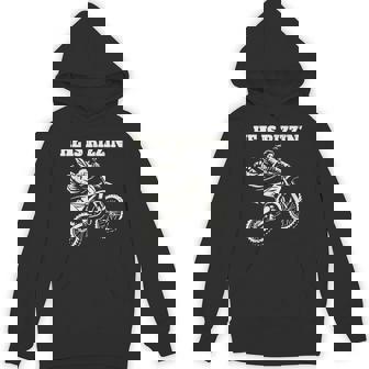 Jesus Christ Motocross Dirt Bike He's Rizzin' Easter Unisex Hoodie | Mazezy