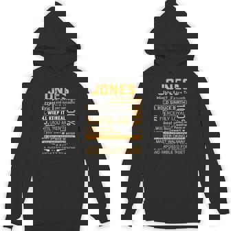 Jones Name Personalized Jones Last Name Hoodie - Thegiftio