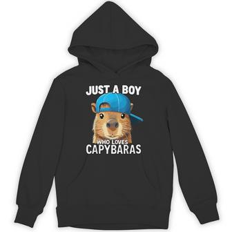 Just A Boy Who Loves Capybaras Hoodie - Thegiftio UK