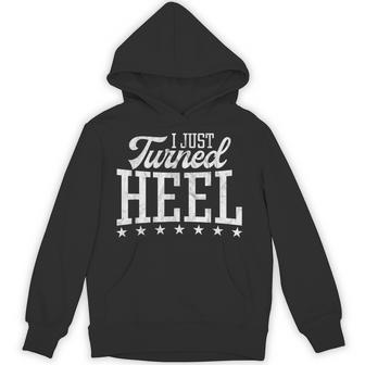 I Just Turned Heel Pro Wrestling Retro Distressed Hoodie - Thegiftio UK