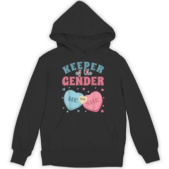 Keeper Of The Gender Reveal Baby Sweetheart Pink Or Blue Hoodie - Thegiftio UK