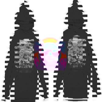 Koala Sunglasses Retro Palm Tree Hoodie - Monsterry