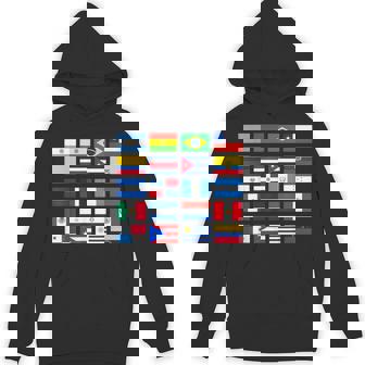 Latin American Flags Hispanic Heritage Month Unisex Hoodie | Mazezy