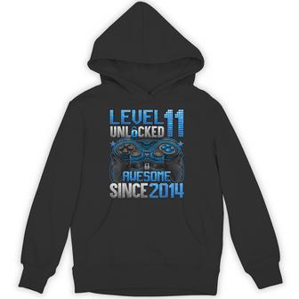 Level 11 Unlocked 11 Year Old Boys 11Th Birthday Boy Hoodie | Seseable UK