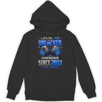 Level 13 Unlocked Awesome Since 2013 13Th Birthday Gaming Hoodie | Mazezy